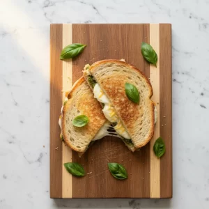 Melted Magic: Pesto Grilled Cheese with Juicy Tomato Twist