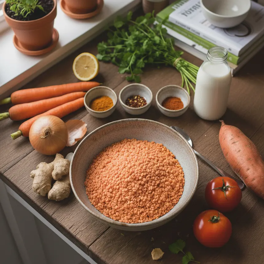 Hearty Curried Lentil & Veggie Soup: Vegan Comfort Bowl