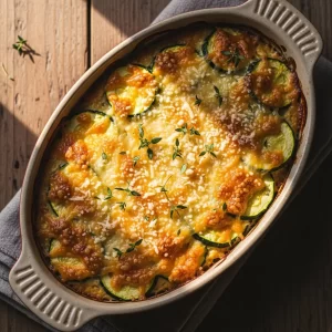 Golden Cheesy Zucchini Casserole Bake: A Comfort Classic