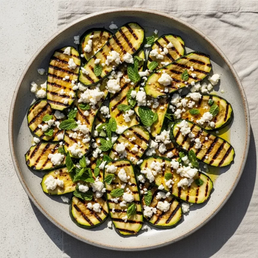 Savor Summer: Grilled Zucchini with Feta and Fresh Mint