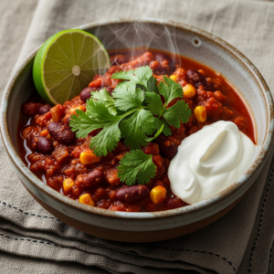 Hearty Vegan Black Bean Burger Chili: A Flavor-Packed Feast