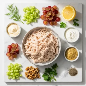 Refreshing Chicken Salad with Grapes and Crunchy Walnuts
