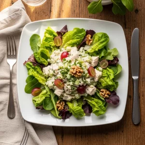 Refreshing Chicken Salad with Grapes and Crunchy Walnuts