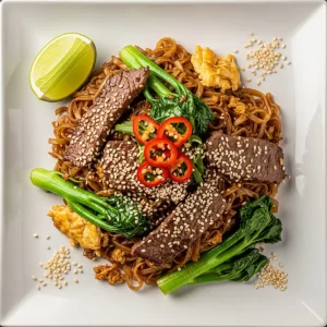 Savory Pad See Ew with Chicken and Broccoli Delight