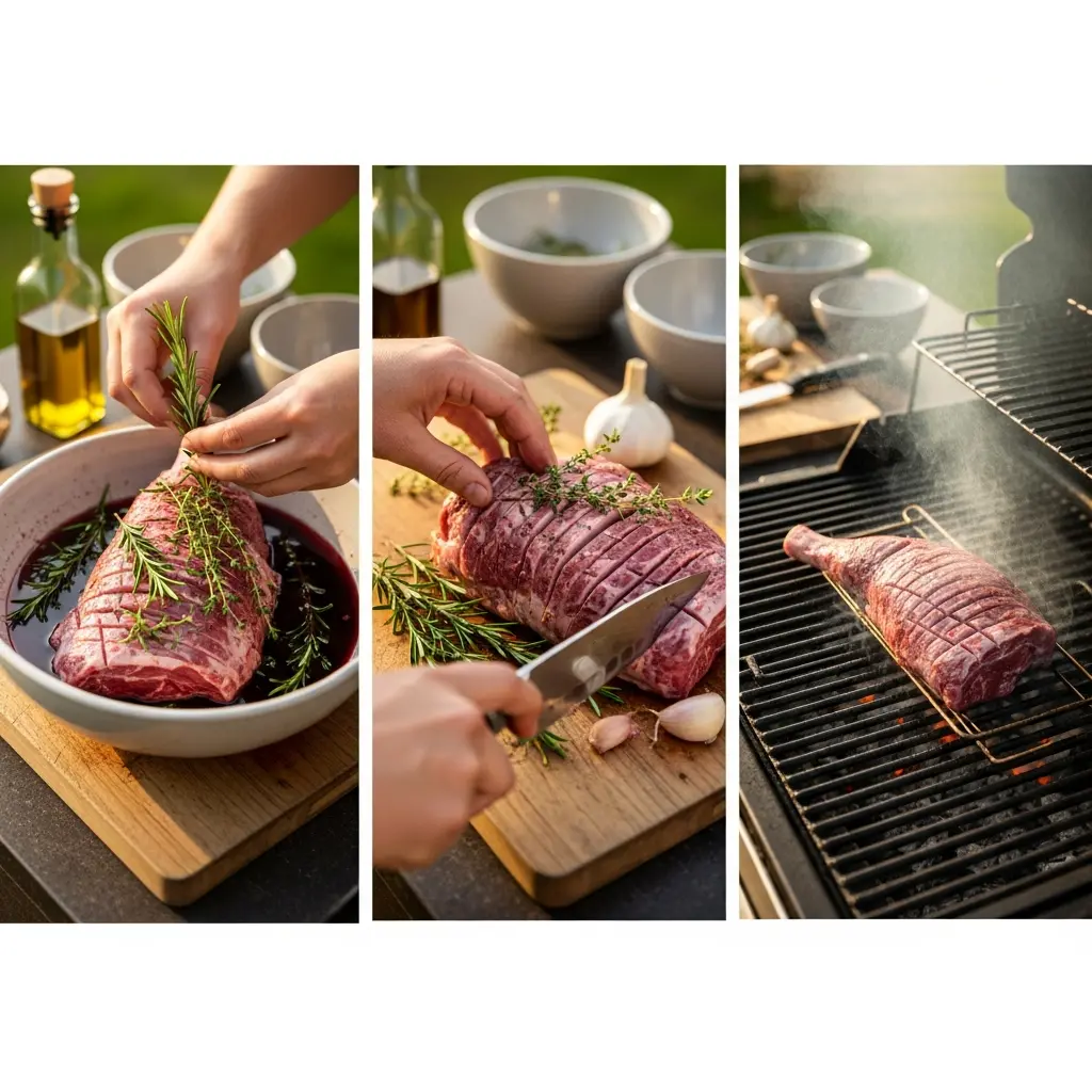 Savor the Flavors: Grilled Leg of Lamb with Rosemary Tips