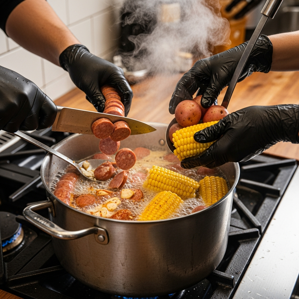 Select Savor the Flavor: Low Country Boil with Chicken Sausage Twist Savor the Flavor: Low Country Boil with Chicken Sausage Twist