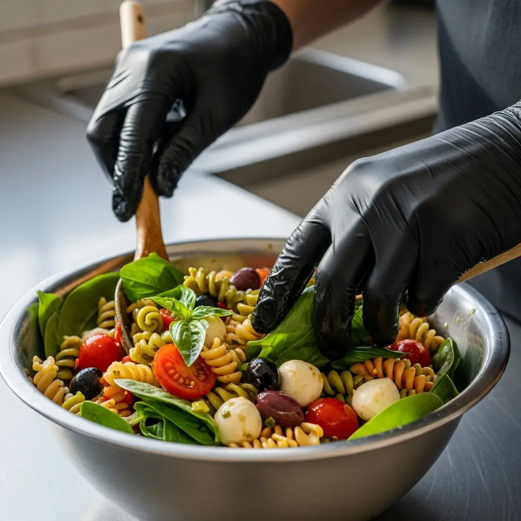 Bright Bites: Crafting Italian Tri-Color Pasta Salad with Vinaigrette
