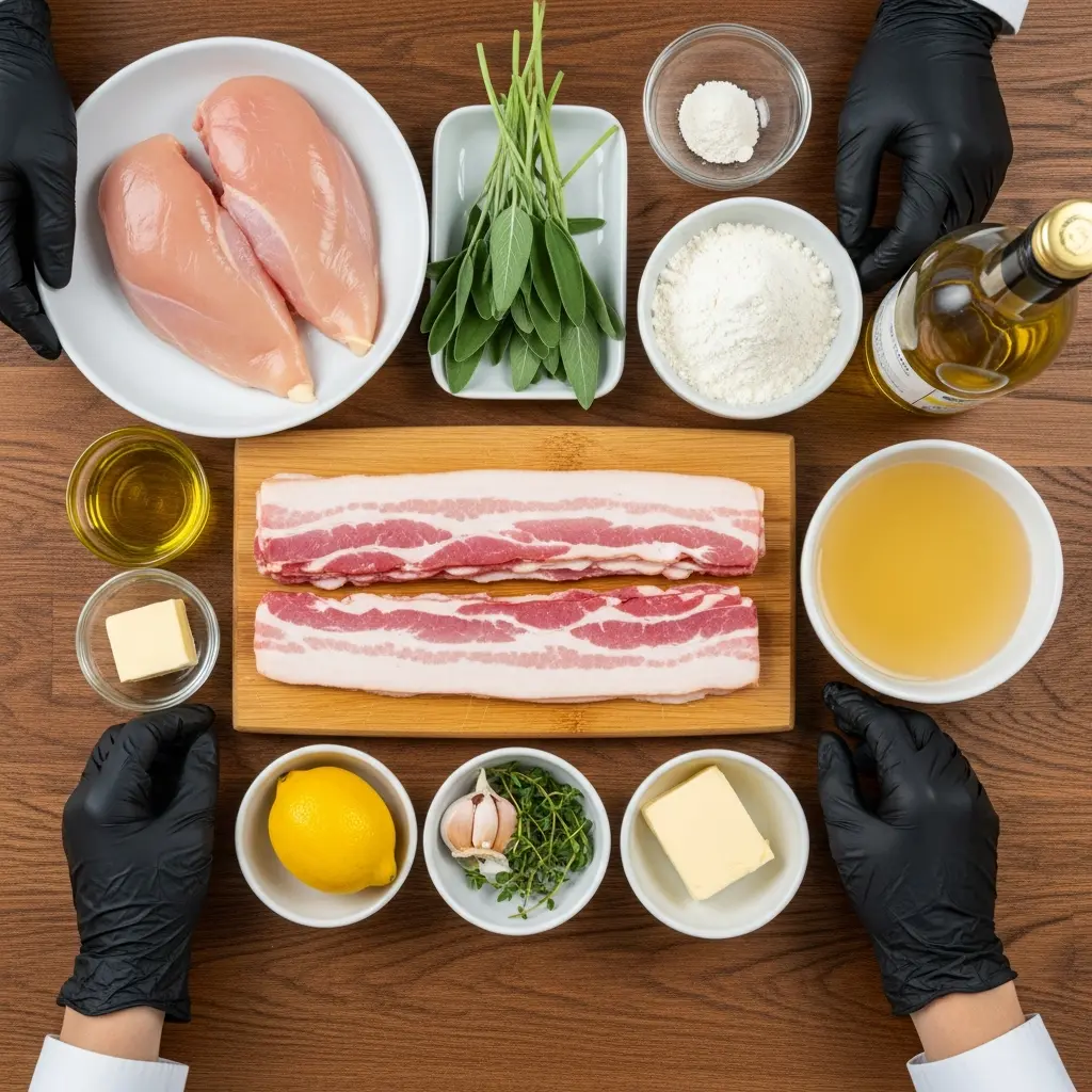 Savory Saltimbocca Chicken with Sage and Crispy Beef Bacon