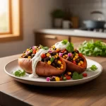 Hearty Black Bean & Corn Stuffed Sweet Potatoes Recipe