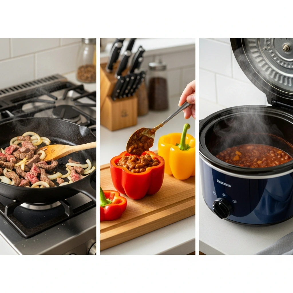 Hearty Slow Cooker Stuffed Pepper Chili Recipe to Savor