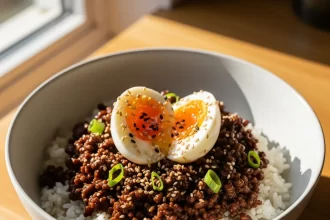 Savory Korean Ground Beef Bowls: Easy Rice Bowl Delight
