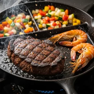 Sizzling Cajun Shrimp & Steak Skillet: Flavor Unleashed