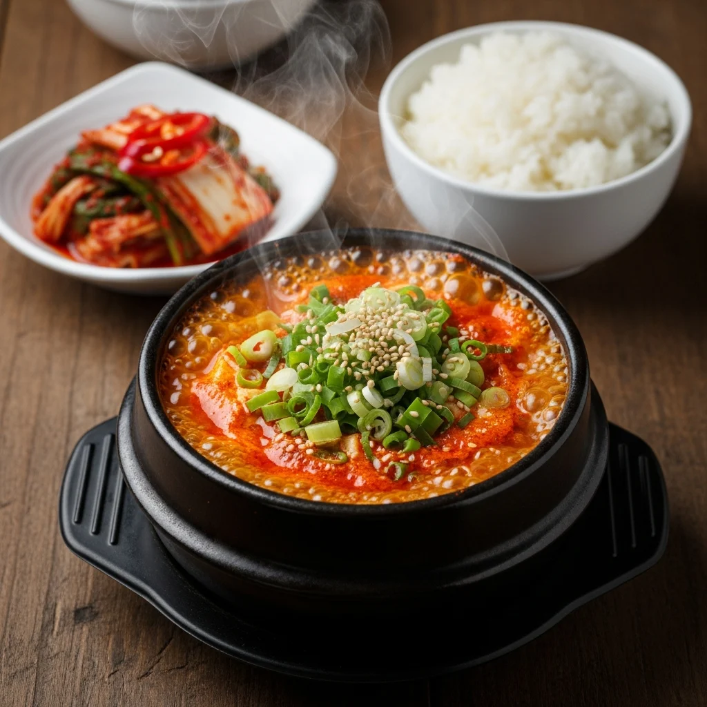 Savoring Sundubu Jjigae: Hearty Soft Tofu Stew with Beef