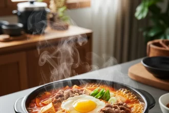 Savoring Sundubu Jjigae: Hearty Soft Tofu Stew with Beef