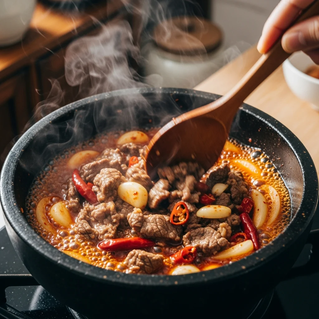 Savoring Sundubu Jjigae: Hearty Soft Tofu Stew with Beef