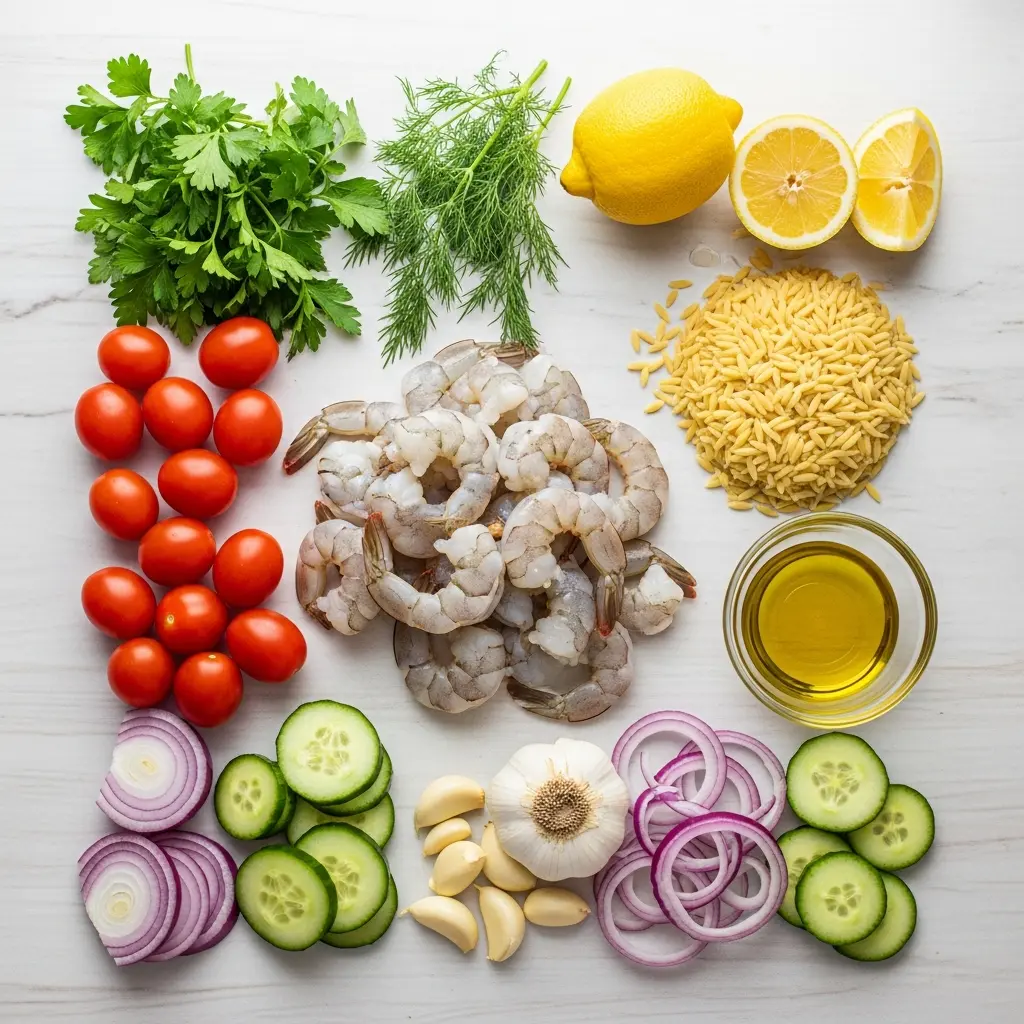 Zesty Shrimp & Orzo Salad with Fresh Lemon and Dill Flair