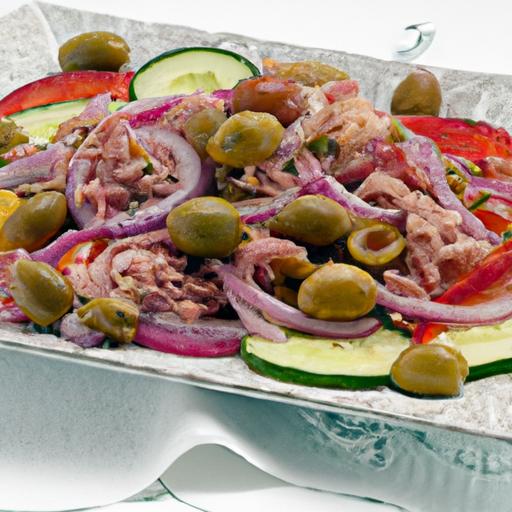 mediterranean Tuna salad with Olives: A Zesty Sea Delight