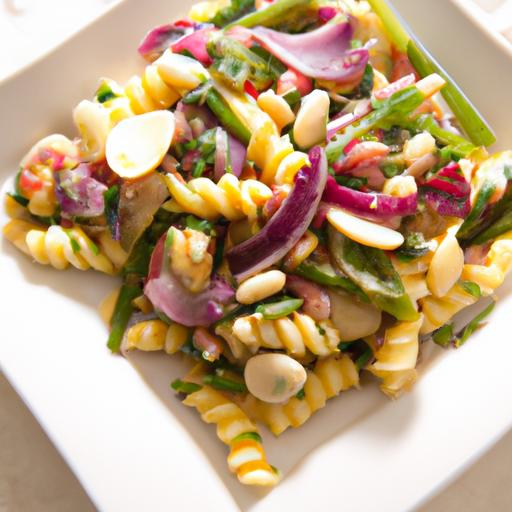 Bright Bites: Crafting Italian Tri-Color Pasta Salad with Vinaigrette