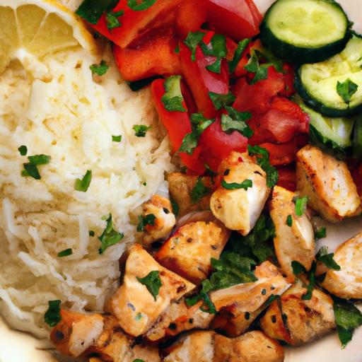 Savor the Flavors: Chicken Shawarma Platter with rice Delight