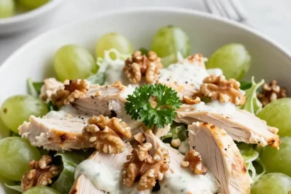 Refreshing Chicken Salad with Grapes and Crunchy Walnuts