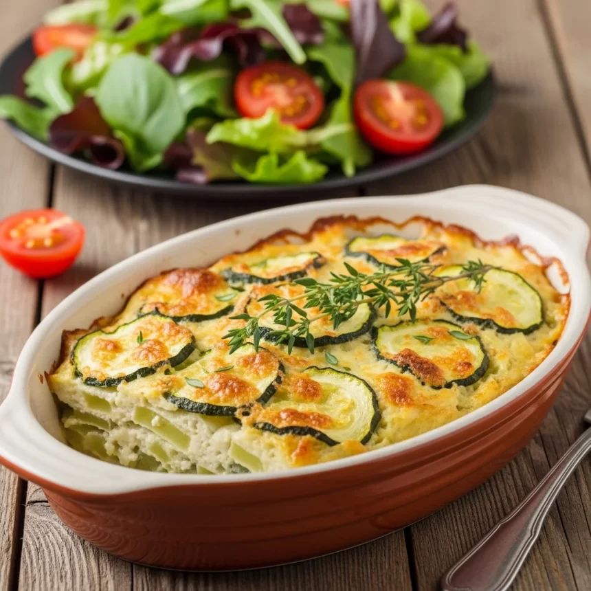 Golden Cheesy Zucchini Casserole Bake: A Comfort Classic