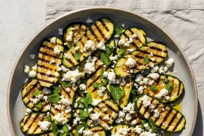 Savor Summer: Grilled Zucchini with Feta and Fresh Mint