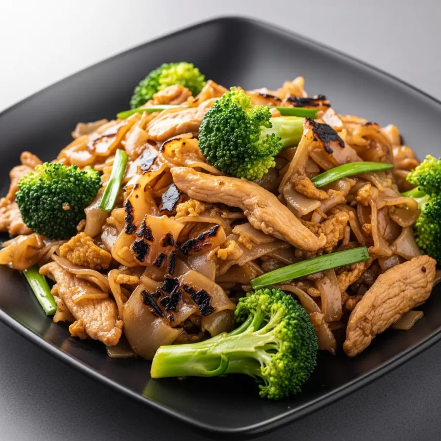 Savory Pad See Ew with Chicken and Broccoli Delight