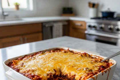 Hearty Beef and Bean Enchilada Casserole: A Flavorful Twist