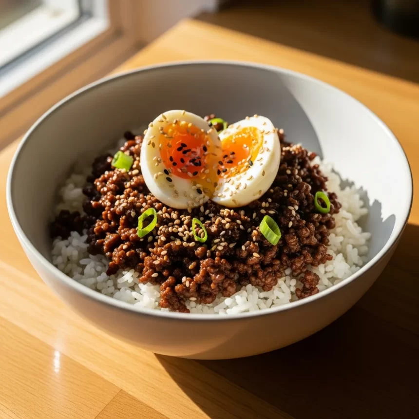 Savory Korean Ground Beef Bowls: Easy Rice Bowl Delight