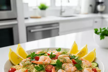 Zesty Shrimp & Orzo Salad with Fresh Lemon and Dill Flair