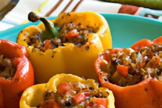 Savory Stuffed Bell Peppers with Ground Turkey Delight