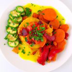 Sunrise Delight: Breakfast Polenta with Roasted Veggies